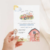 Boy Farm Animals Baby shower Uitnodiging