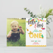 Boy First Fiesta verjaardagsfoto Afbeelding Kaart (Staand voorkant)