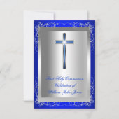 Boy First Heilige Commune Silver Royal Blue Kaart (Voorkant)