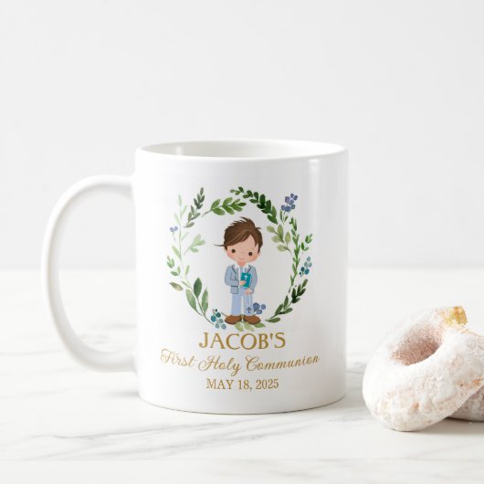 Boy First Holy Communion Ceramic Mug 11 oz (Avec donut)