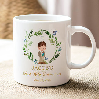 Boy First Holy Communion Favor Ceramic Mug 11 oz
