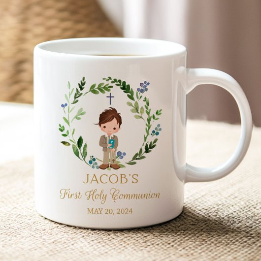 Boy First Holy Communion Favor Ceramic Mug 11 oz