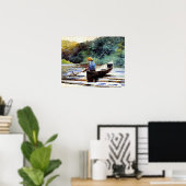 Boy Fishing, artwork by Winslow Homer Poster (Thuiskantoor)