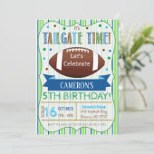 Boy Football Tailgate Anniversaire Invitation (Debout devant)