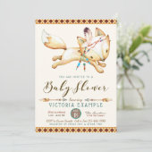 Boy Fox Baby Shower Invitations (Debout devant)