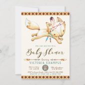 Boy Fox Tribal Aztec Baby Shower Invitations (Devant)