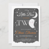 Boy Ghost Little Boo 2e verjaardagsfeestje Hallowe Kaart (Voorkant)