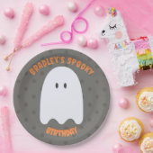 Boy Ghost Verjaardagsfeestje Gepersonaliseerd Papi Papieren Bordje (Feest)
