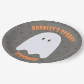 Boy Ghost Verjaardagsfeestje Gepersonaliseerd Papi Papieren Bordje (Gekanteld)