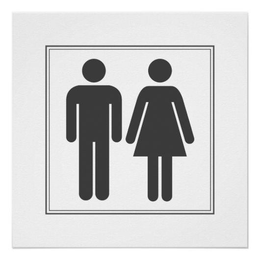BOY GIRL BATHROOM PERFECT POSTER (Voorkant)