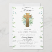Boy/Girl Greenerm Baptism Mint Green Invitation (Devant)