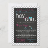 Boy Girl Joint Baby shower Invitation et carte de  (Devant)