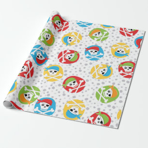 Boy Girl Skulls Party Pirate Wrapping Paper Cadeaupapier