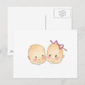 Boy Girl Twins Graphic Briefkaart (Voorkant / Achterkant)