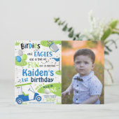 Boy Golf 1e verjaardag foto Kaart (Staand voorkant)