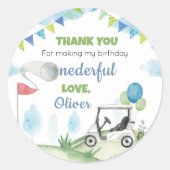 Boy Golf Party Étiquettes Anniversaire Baby shower (Devant)