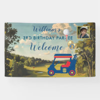 Boy Golf Thème 3ème anniversaire bannière de fête