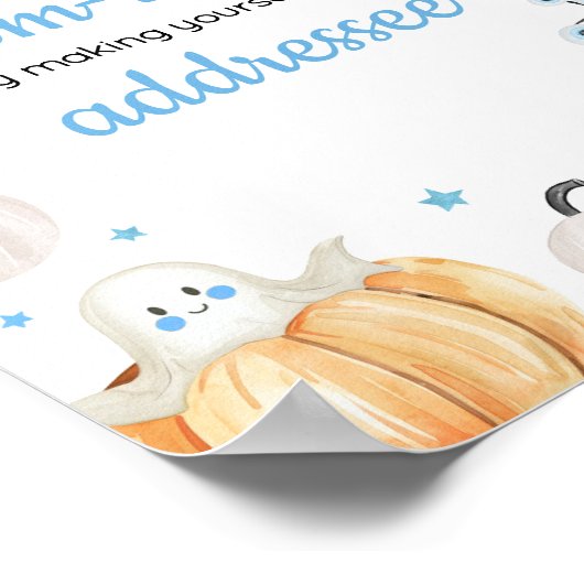 Boy Halloween Little Boo Envelope Station Poster (Hoek)