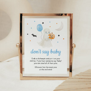 Boy Halloween Little Boo Zeg geen Baby Poster