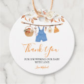 Boy Herfst Kleding Pompoen Herfst Baby shower Bedankjes Labels (Voorkant)