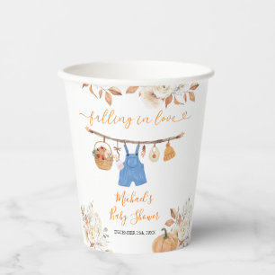 Boy Herfst Kleding Pompoen Herfst Baby shower Papieren Bekers