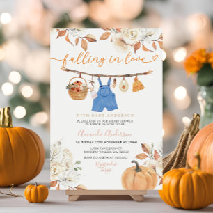 Boy Herfst Kleding Pompoen Herfst Baby shower Uitn Kaart