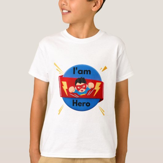 Boy hero-afbeelding t-shirt (Voorkant)