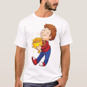 Boy Holding Golden Trophy Award winnaar T-shirt (Voorkant)