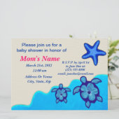 Boy Honu Baby shower Kaart (Staand voorkant)