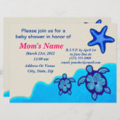 Boy Honu Baby shower Kaart (Voorkant / Achterkant)