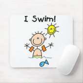 Boy I Swim Mousepad Muismat (Met muis)