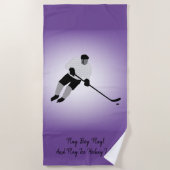 Boy Ice Hockey Player Strandlaken (Voorkant)