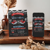 Boy Ice Skating Birthday Invitation