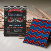 Boy Ice Skating Birthday Invitation