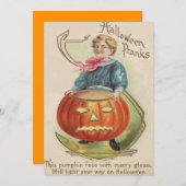 Boy Jack O Lantern Pumpkin Poem (Voorkant / Achterkant)