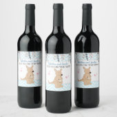 Boy Kangaroo Wine Étiquette Baby shower Boho (Bouteilles)
