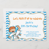 Boy Karate Arts Martiaux Invitations de fête d'ann (Devant)