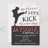 Boy karate fête anniversaire Invitation (Devant)