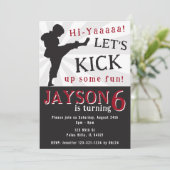 Boy karate fête anniversaire Invitation (Debout devant)