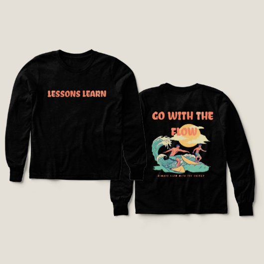 Boy/Kids Energy Flow Lessons Learn Long Sleeve (Motif recto et verso)