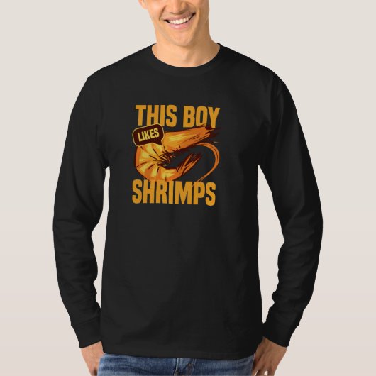 Boy Likes Shrimps Funny Seafood Chef Pullover (Voorkant)
