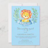 Boy Lion Baby shower par Mail Invitation (Devant)