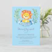 Boy Lion Baby shower par Mail Invitation (Debout devant)
