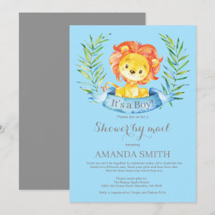 Boy Lion Baby shower par Mail Invitation