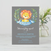 Boy Lion Baby shower par Mail Invitation (Debout devant)