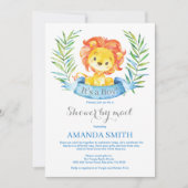 Boy Lion Baby shower par Mail Invitation (Devant)