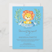 Boy Lion Baby shower par Mail Invitation (Devant)