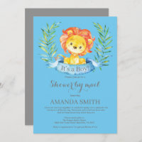 Boy Lion Baby shower par Mail Invitation