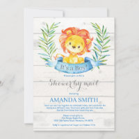 Boy Lion Baby shower par Mail Invitation