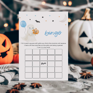 Boy Little Boo Halloween Baby shower Bingo Spel
